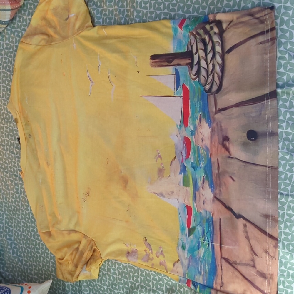 Cool Retro Captain Kitty T-shirt XL XXL Cat Tee New - Picture 3 of 3